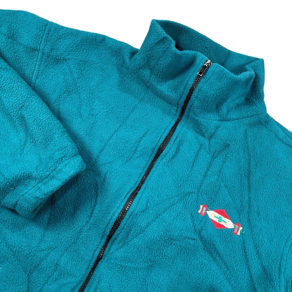 VTG Spindle Creek Chevy Aztec Fleece Full Zip Rare Streetwear Gorpcore Grampcore